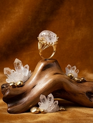 Bague Cristaline - Cristal de Roche Naturel