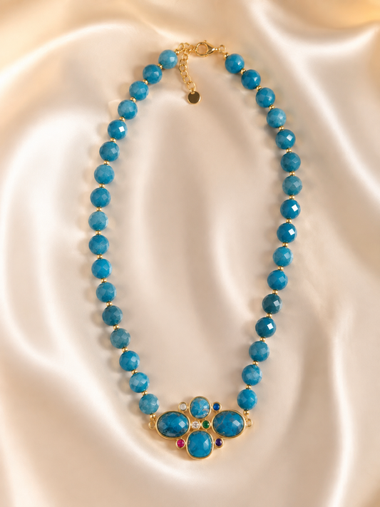Collier Havana - Apatite bleu