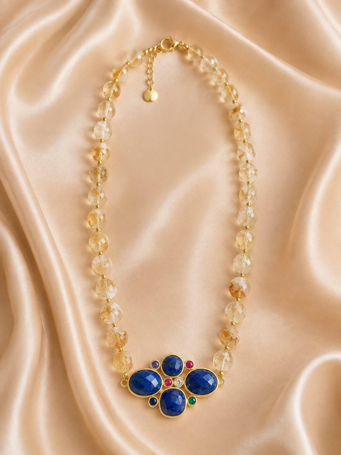 Collier Havana Citrine Lapis Lazuli