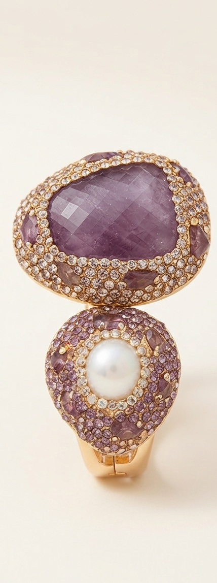 Bracelet Jonc Richard - Mauve
