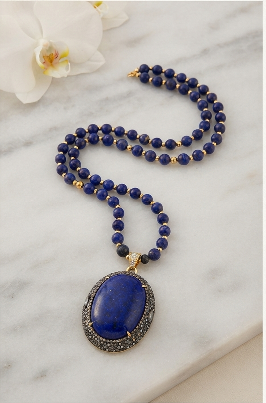 Sautoir Amanda - Lapis Lazuli