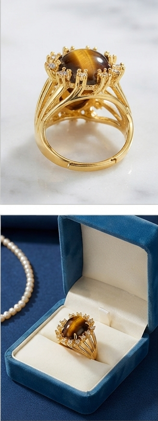 Bague Louise - Oeil de tigre