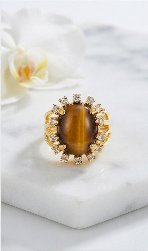 Bague Louise - Oeil de tigre