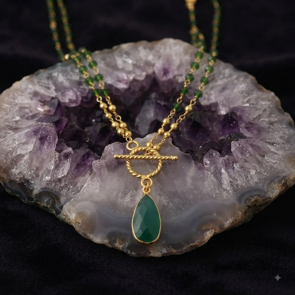 Collier Onyx Vert