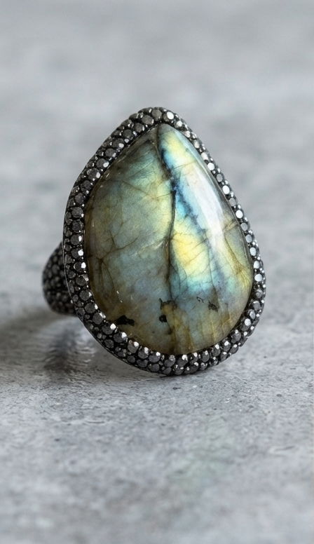 Bague lumière - Labradorite