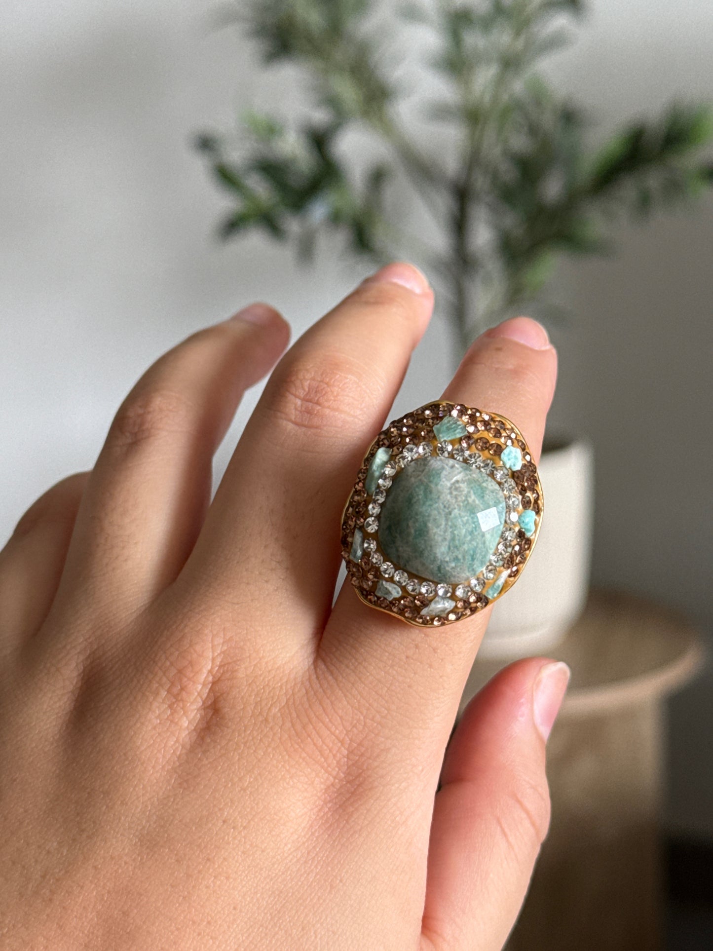 Bague Luna - Amazonite