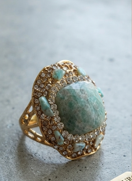 Bague Luna - Amazonite