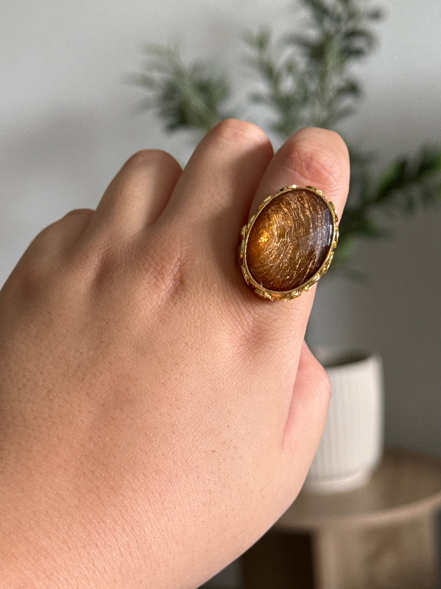 Bague Sophia - Marron dorée