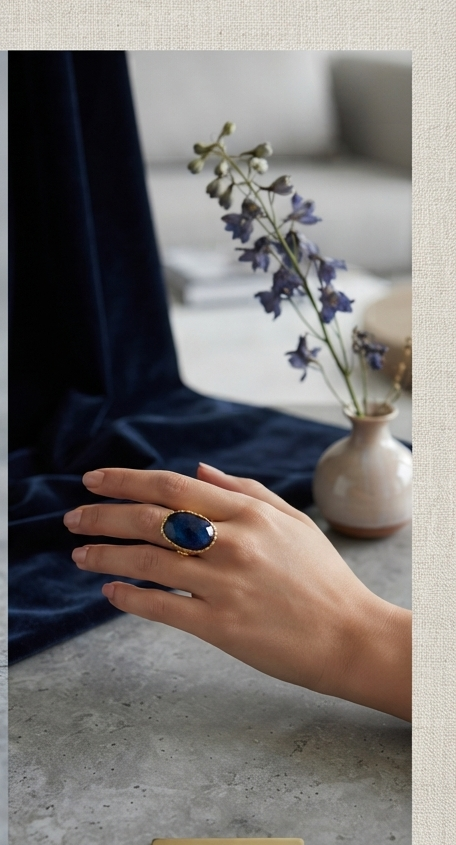 Bague Sophia - Bleu Roi