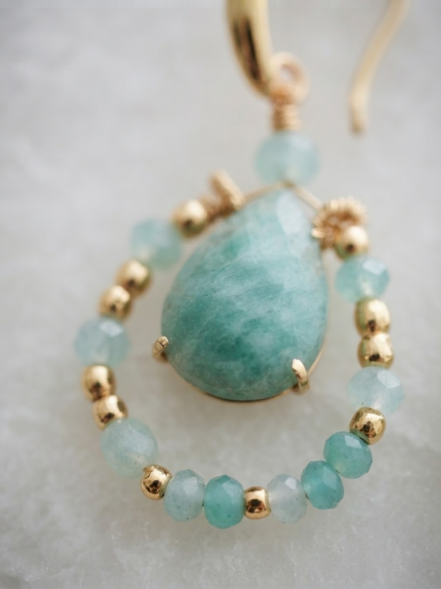Boucles d’oreilles Gaïa - Amazonite
