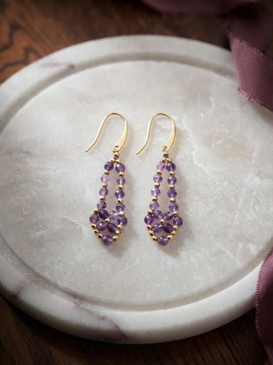 Boucles d’oreilles Liora - Améthyste