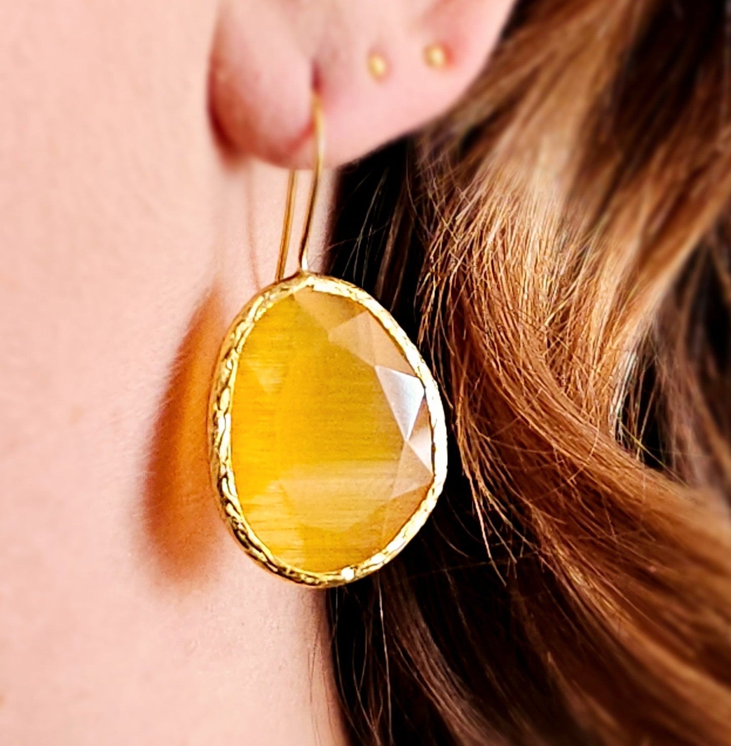 Boucles d'oreilles Glowdrop, Grand Jaune