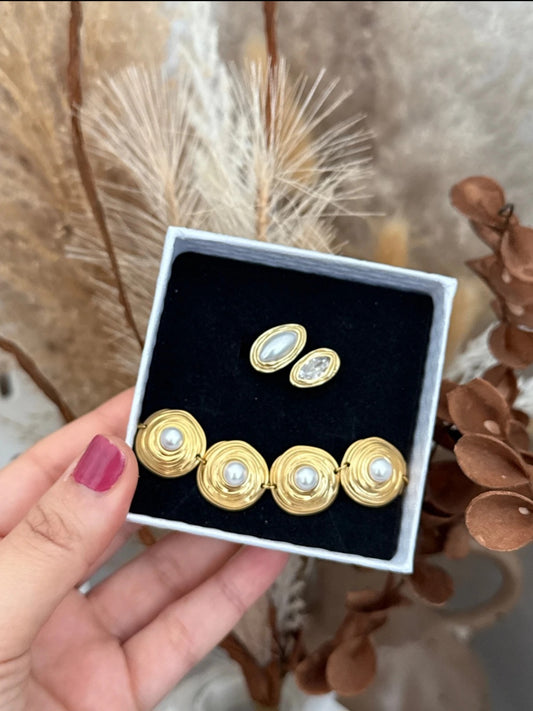 Lot bijoux :  bracelet et bague