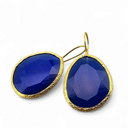 Boucles d'oreilles Glowdrop, Grand Cobalt