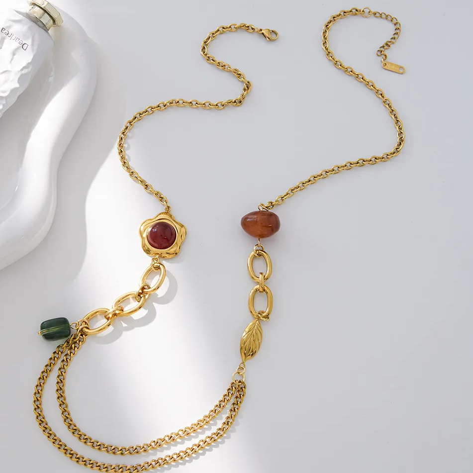 Sautoir Agatha Rouge