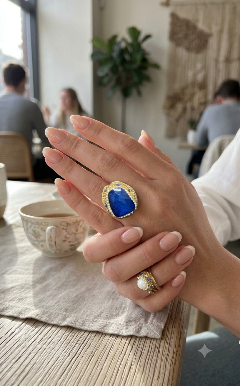Bague Richard - Bleu Roi