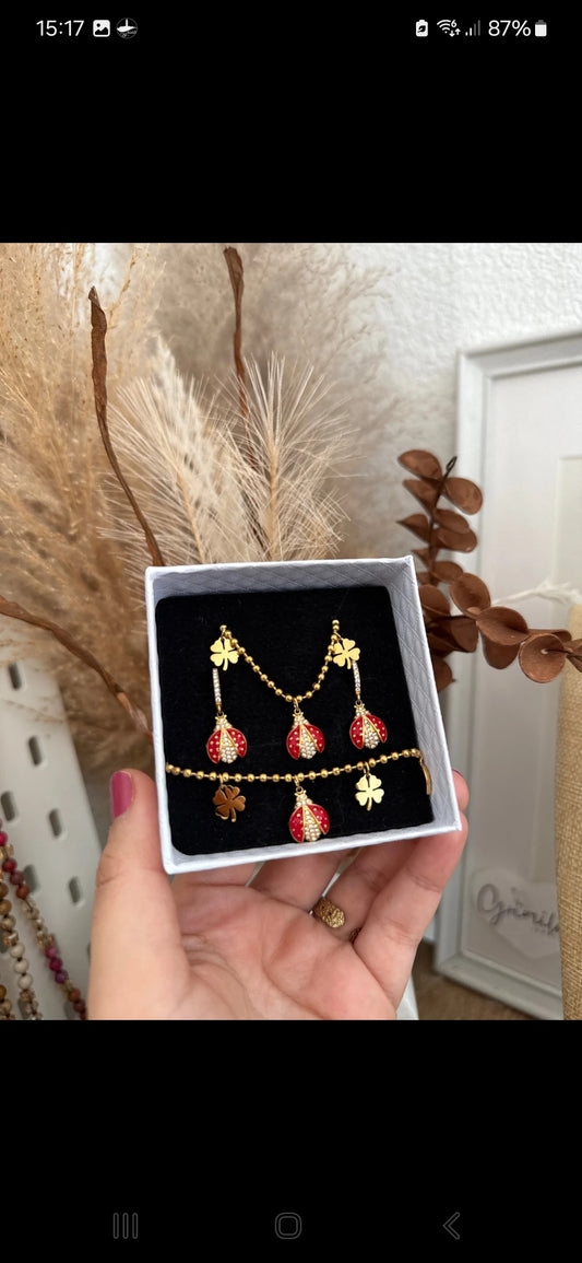 Coffret bijoux : Parrure Coccinelle