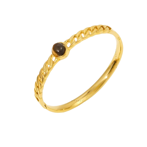 Bracelet Jonc Vita - Œil de tigre