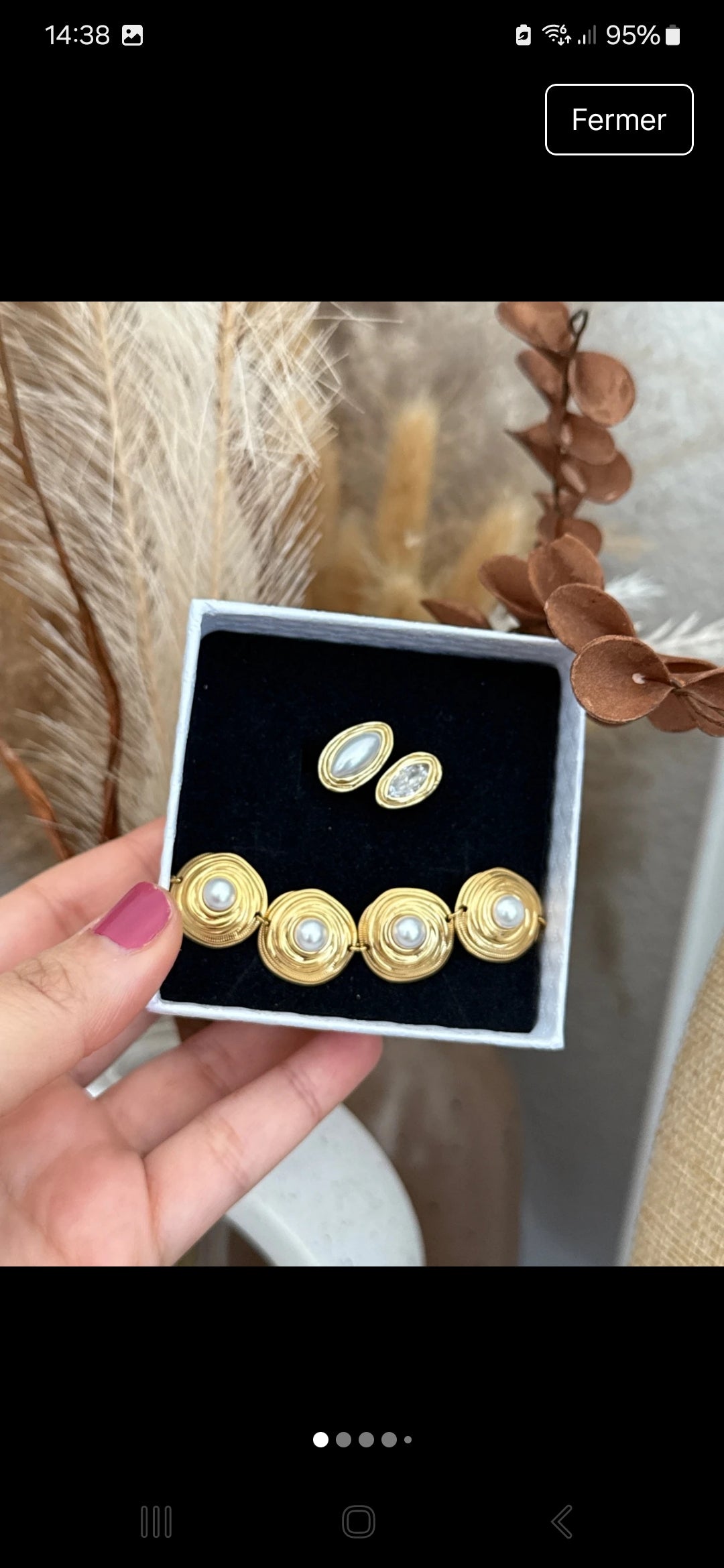 Lot bijoux :  bracelet et bague