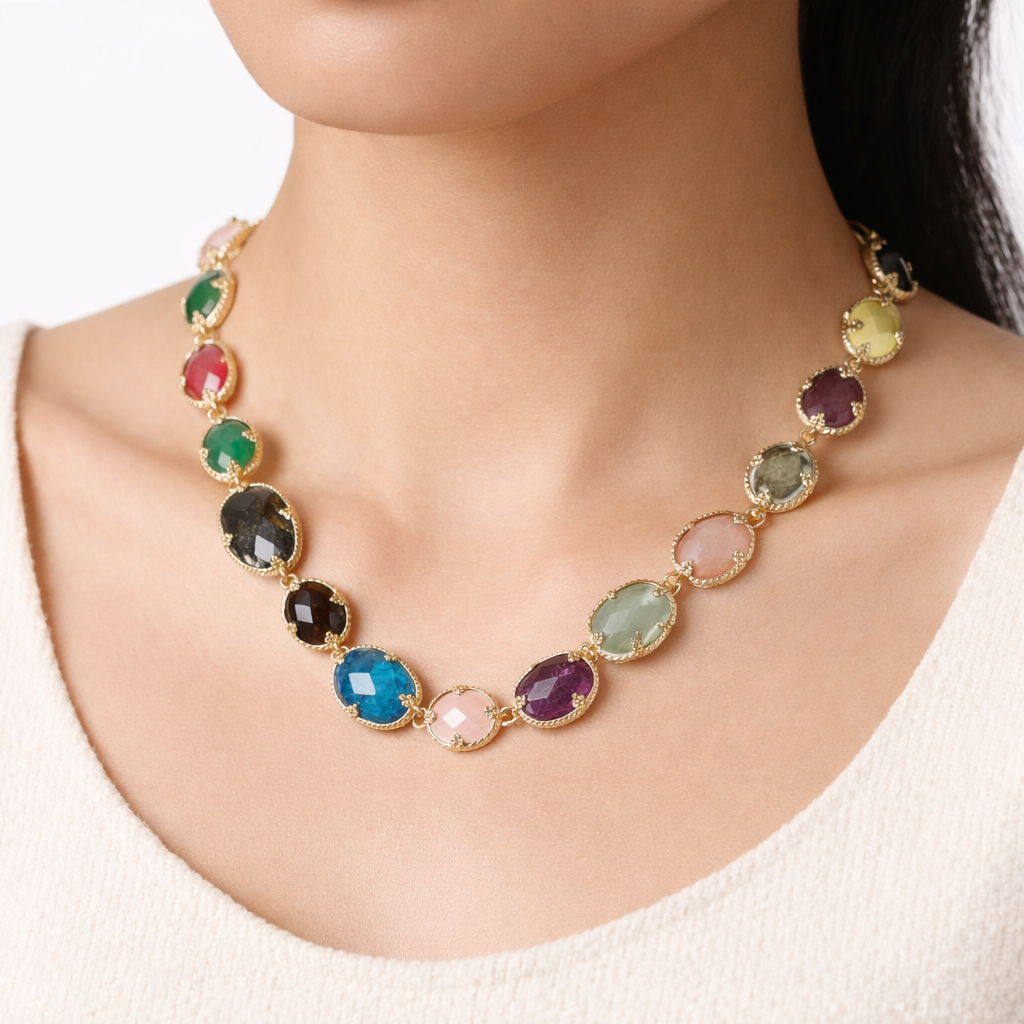 Collier Reine de 23 pierres Naturelles