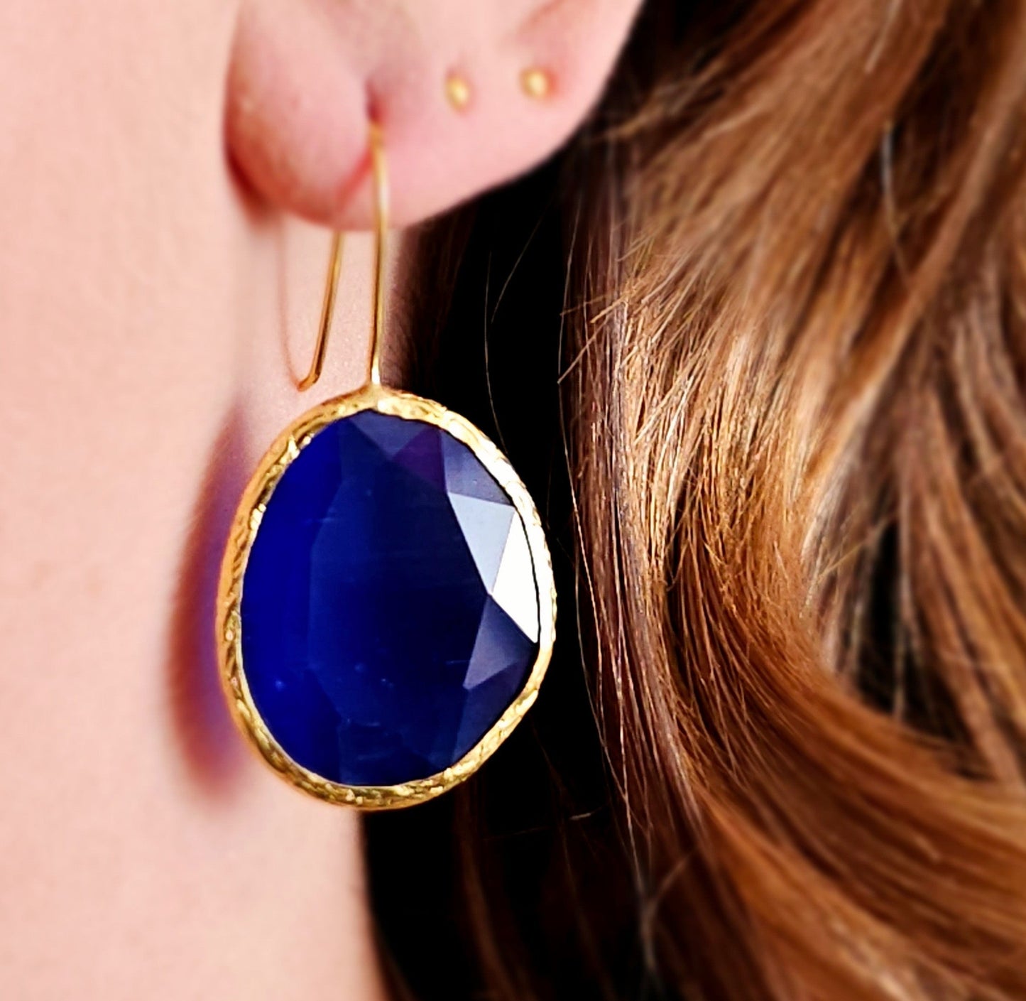 Boucles d'oreilles Glowdrop, Grand Cobalt