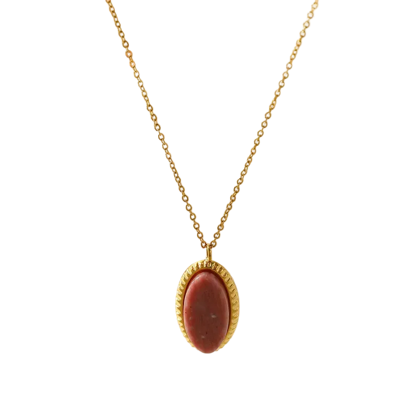 Collier Dolly - Pendentif en pierre naturelle