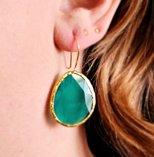 Boucle d'oreille Glowdrop, Grande Émeraude